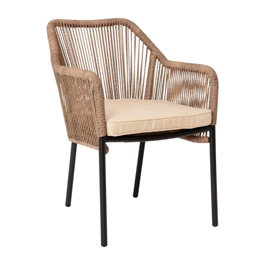 Sonal 2-Piece Outdoor Rope Patio Dining Chairs