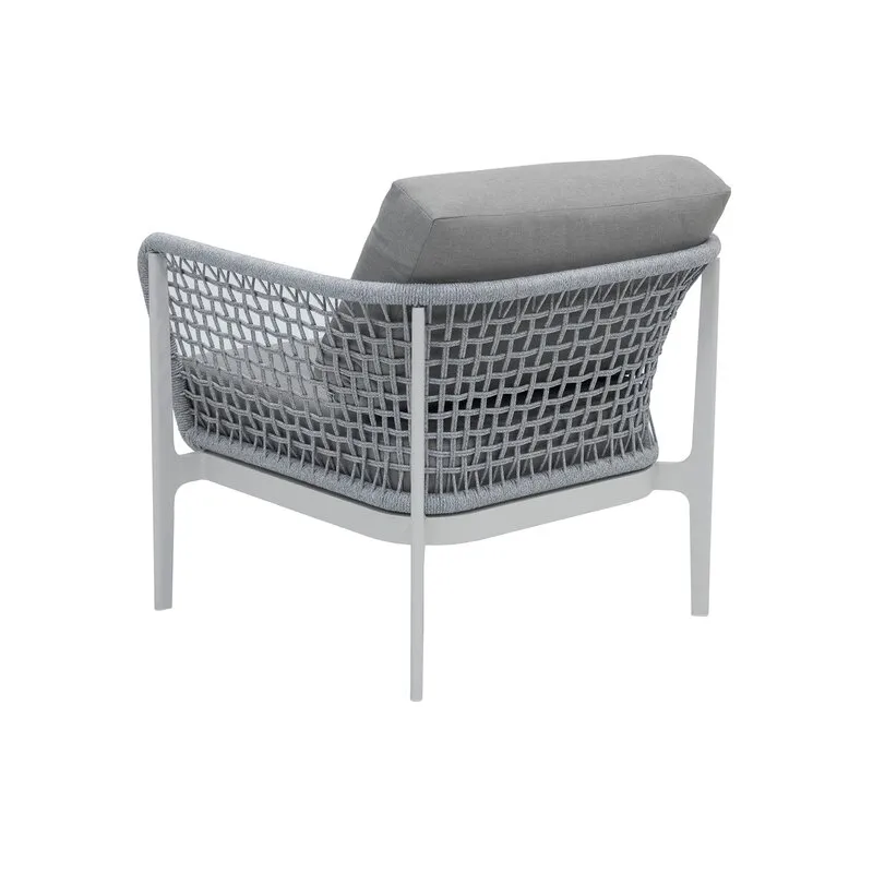 Fadad Outdoor Garden Balcony Sofa Set  2 Seater, 2 Single seater and 1 Center Table Set, Braid & Rope(Grey)