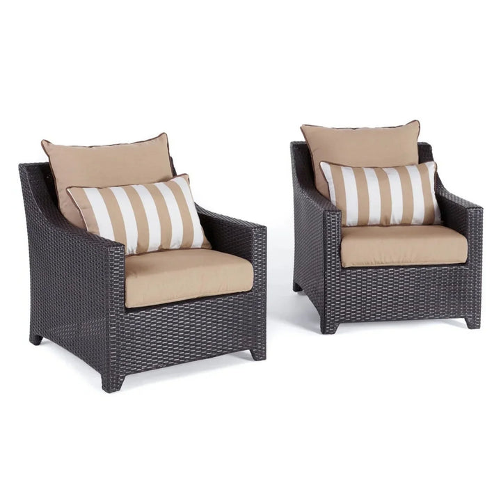 Carmen All Weather Outdoor Wicker Garden L-Shape Sectional Conversation Set