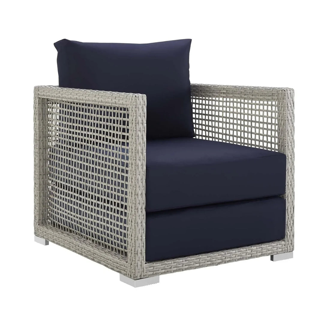 Bhanvi Outdoor Wicker Woven 6 Pieces Sectional Patio Furniture Set