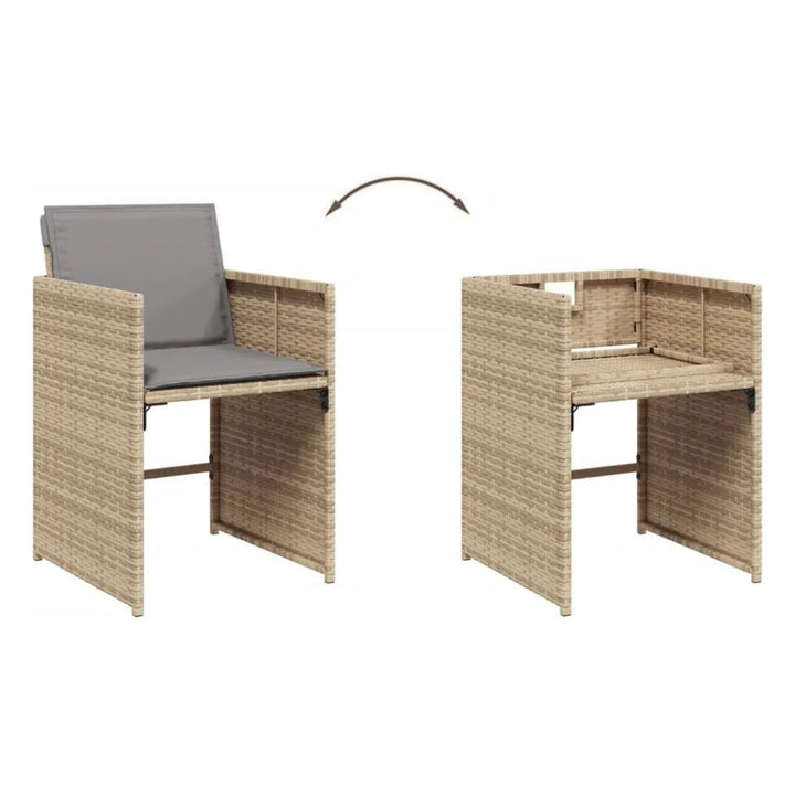 Elowen 11-Piece Outdoor Rattan Wicker Dinning Set