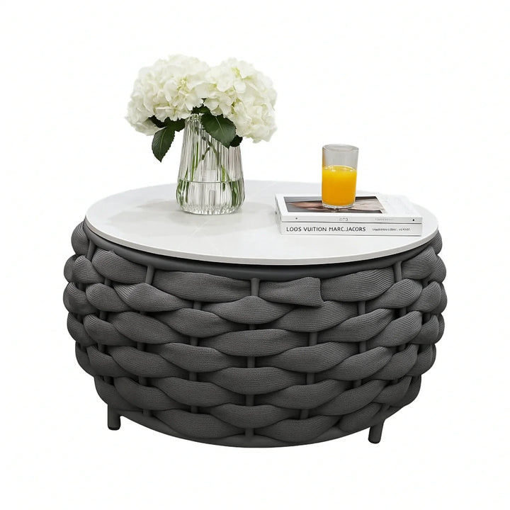 Miyako Nest Shape 3-Piece Hand-Woven Rope Patio Set