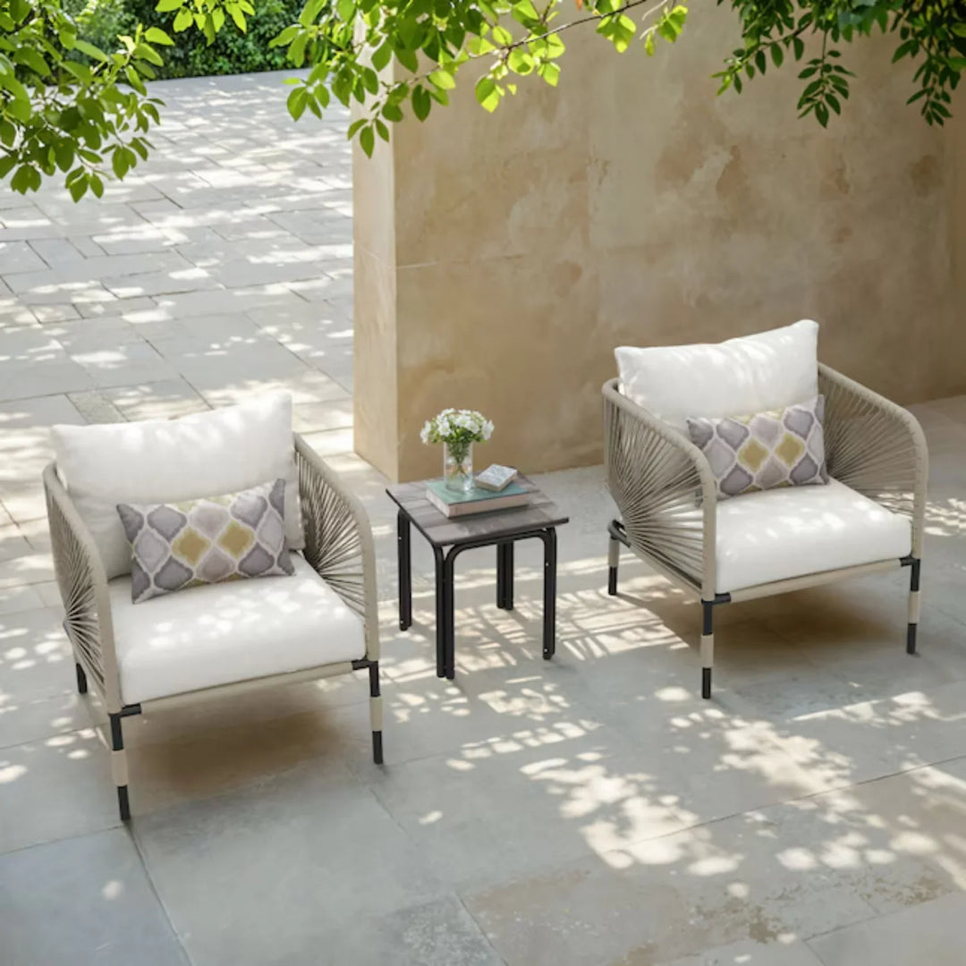 Taylor 3 Piece Garden Outdoor Rope Patio Set