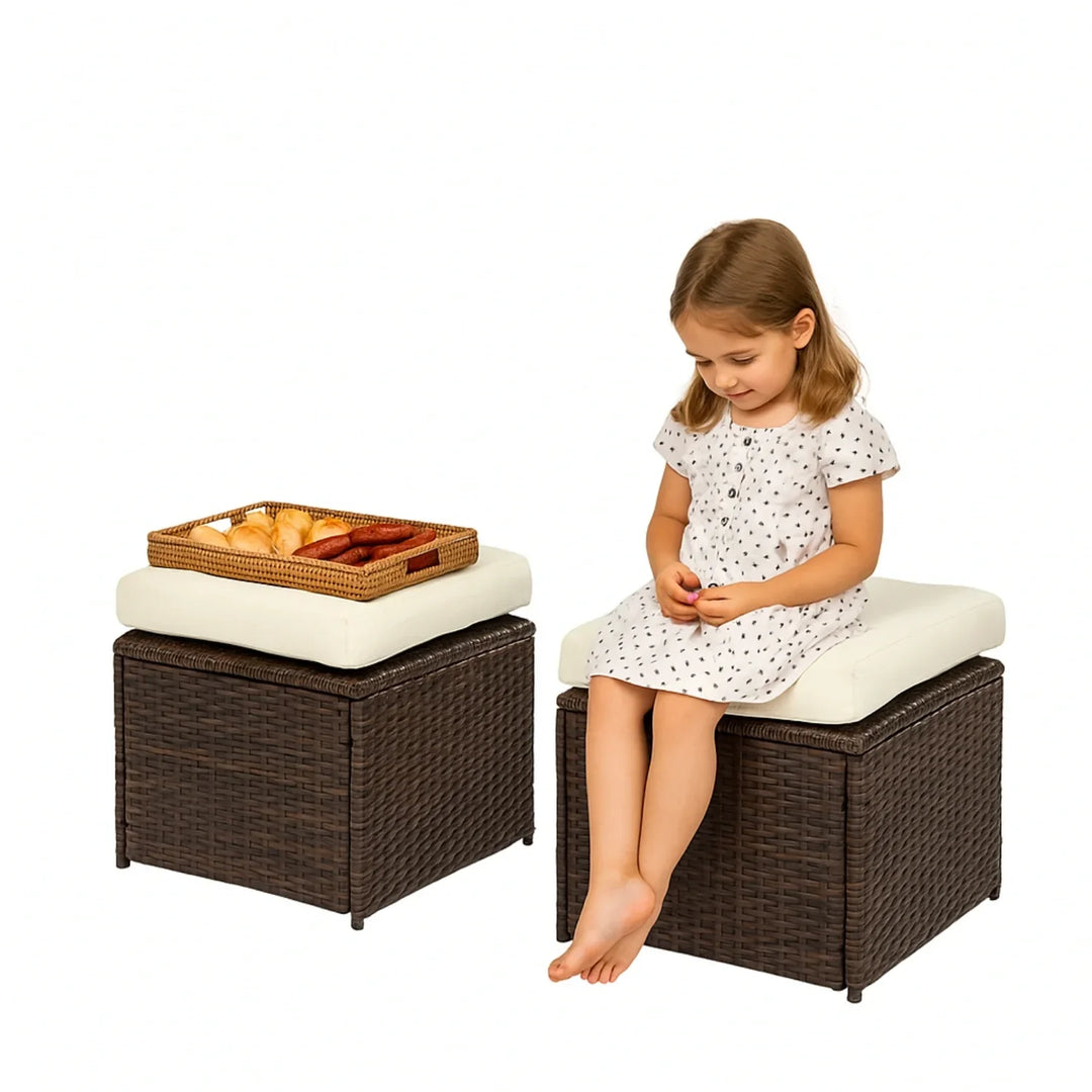 Raffaella 6-Pieces L-Shape Patio Rattan Dining Set