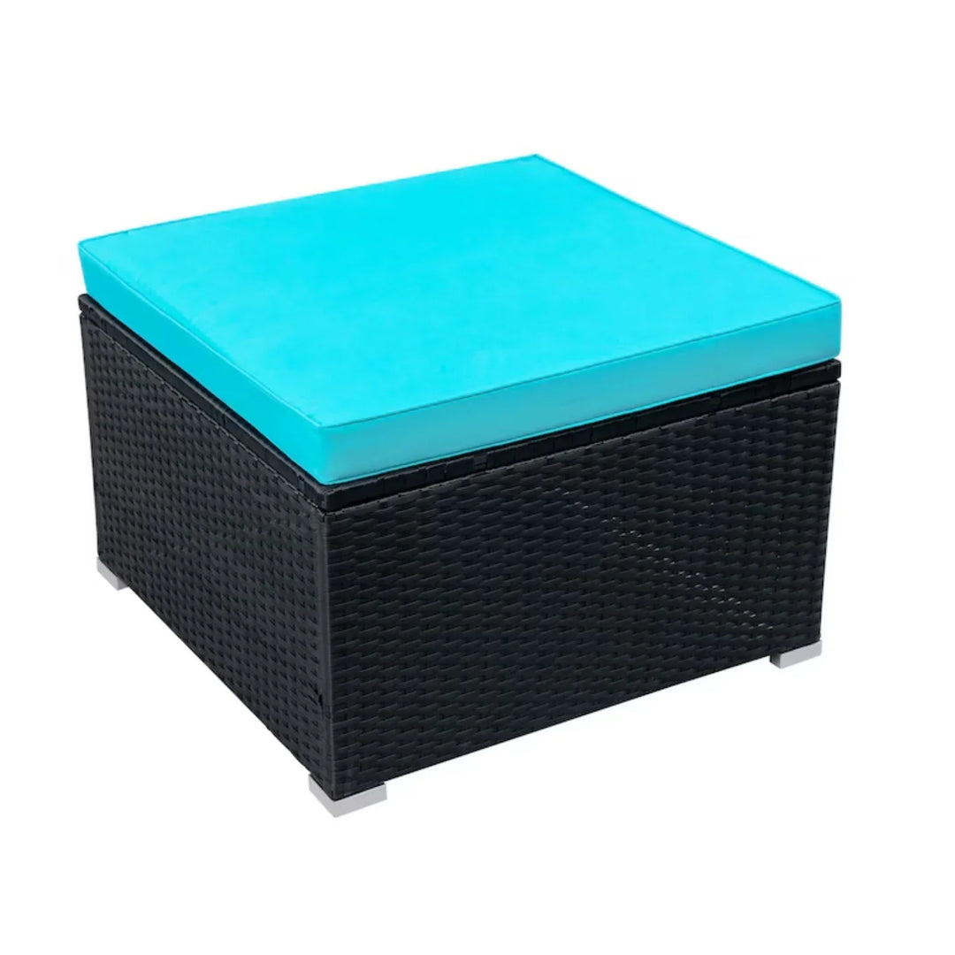 Petra 5-Piece Outdoor Wicker Furniture Set Modern Outdoor L-Shaped