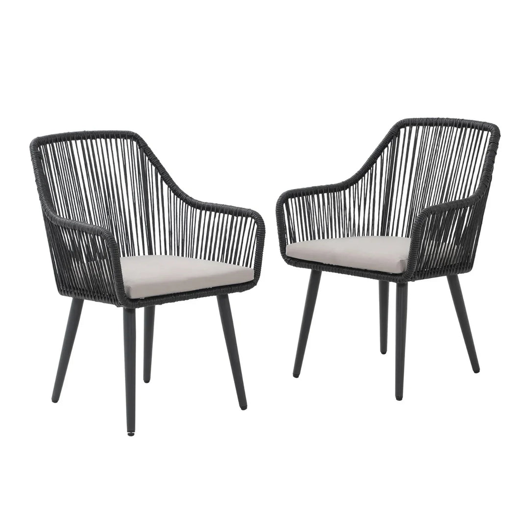 Yolanda 2-Piece Outdoor Rope Patio Dining Chairs