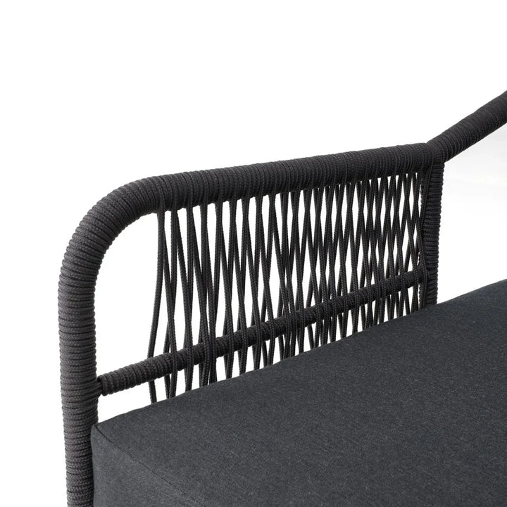 Riley 4-Piece Outdoor Rope Patio Furniture Set with Wood-Top Table