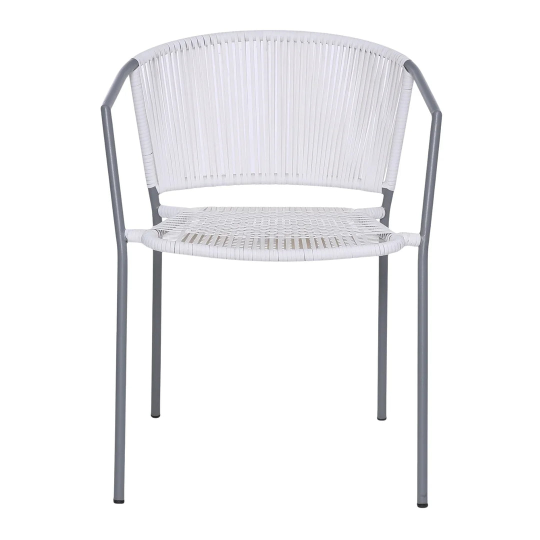 Celestia 3-Piece Outdoor White Rope Patio Set