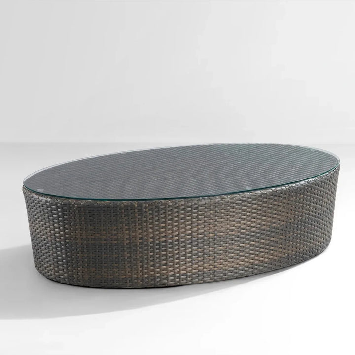 Savannah 5-Piece Outdoor Wicker Sofa Set With Glass Top Tables