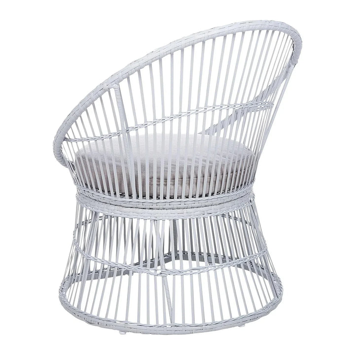 Liora Outdoor Rope Patio Set with Glass Top Table