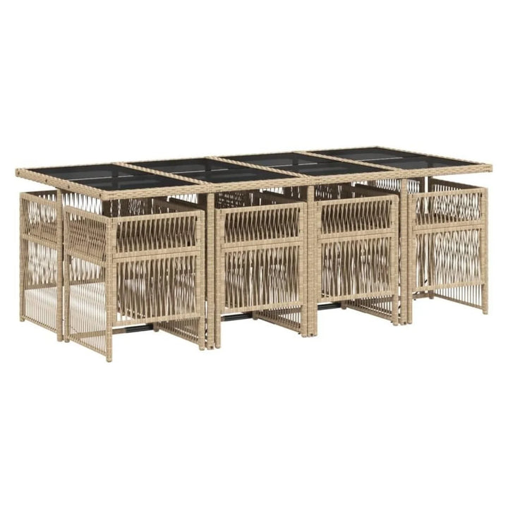 Lene Outdoor Rattan Wicker Dinning Set 9-Piece