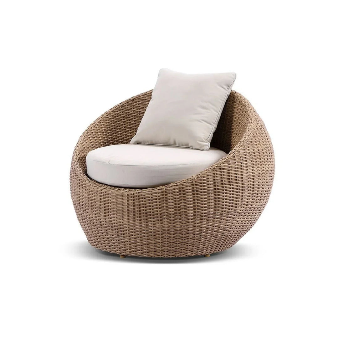 Outdoor Wicker 5-Seater Sofa Set With Glass Top Tables