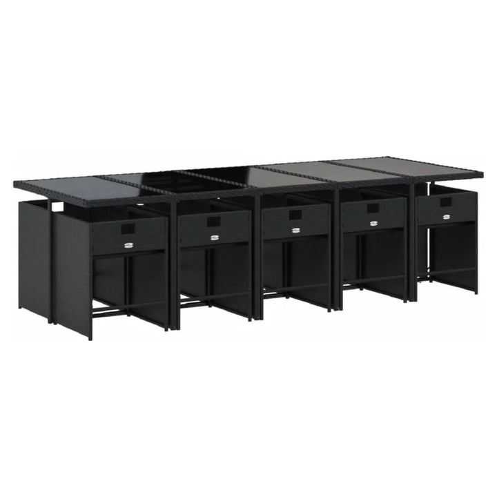 Saisha 11-Piece Outdoor Rattan Wicker Dinning Set