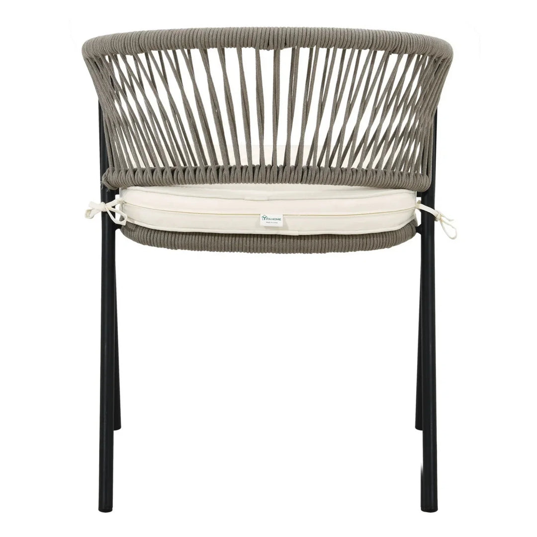 Peizhi 4-Piece Outdoor Rope Patio Dining Chairs