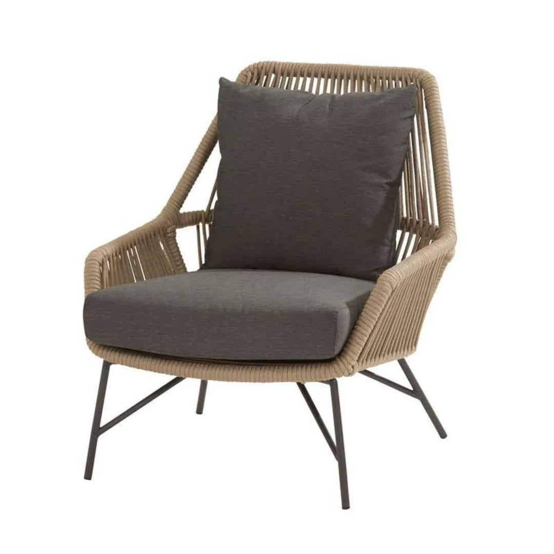 Sophie 4-Piece Outdoor Rope Patio Conversation Loveseat Furniture