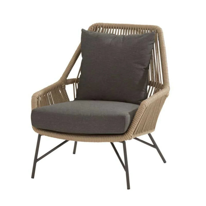 Sophie 4-Piece Outdoor Rope Patio Conversation Loveseat Furniture