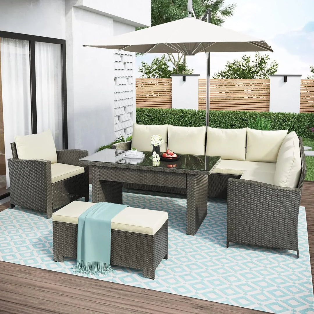 Sofia 5-Piece Outdoor Patio Furniture Set with Dining Table and Chairs