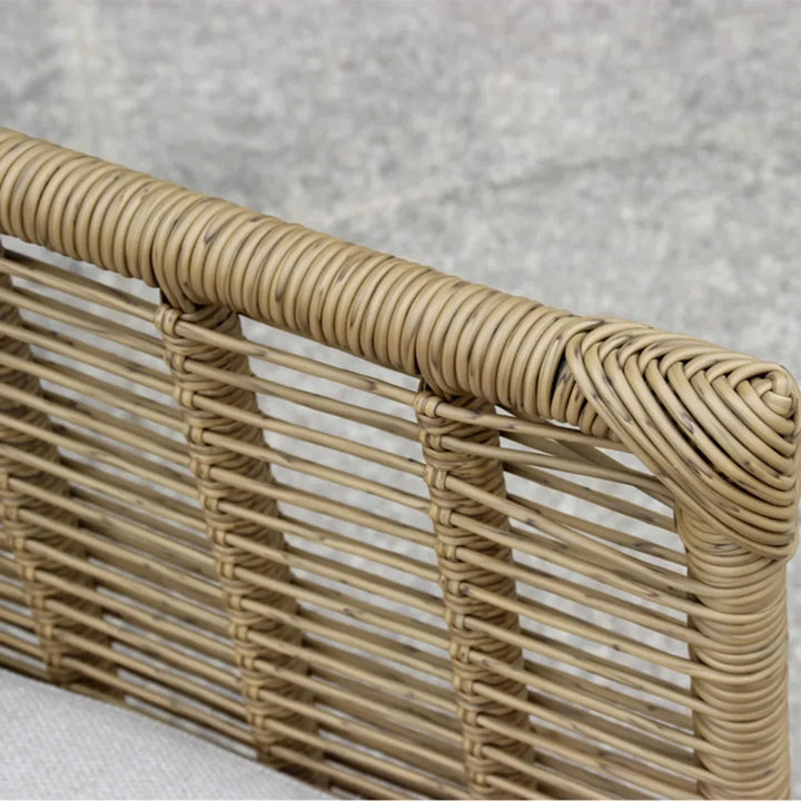 Noura Outdoor Beige Rope 7-Seater Sofa Set With Glass Top Table