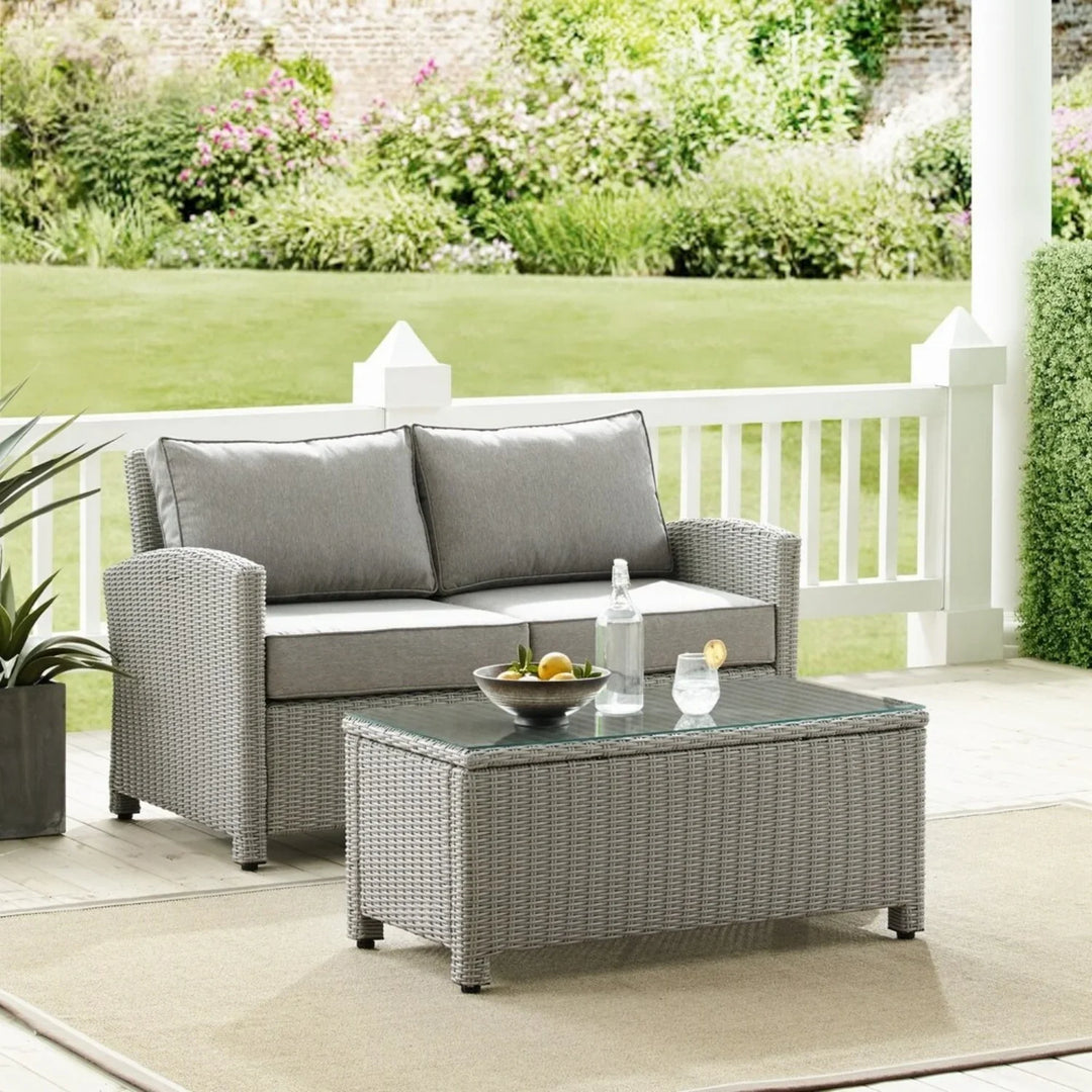 Qirat 4 Pieces Patio Furniture Set, Outdoor Sectional Sofa