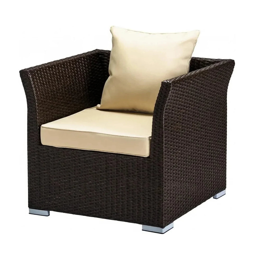 Inas Outdoor All-Weather Wicker Single Seater Sofa