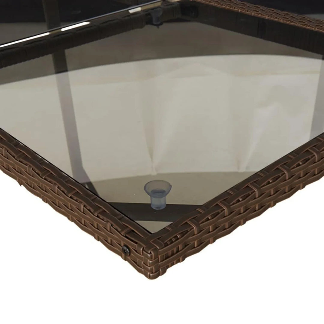 Marit Outdoor Rattan Wicker Dinning Set 9-Piece