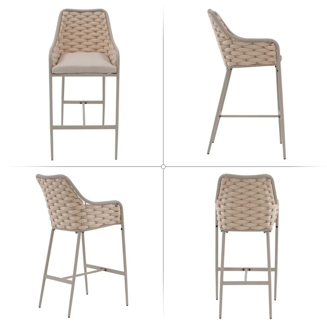 Rika 2-Piece Outdoor Rope Bar Chairs – Stylish Comfort Built to Last