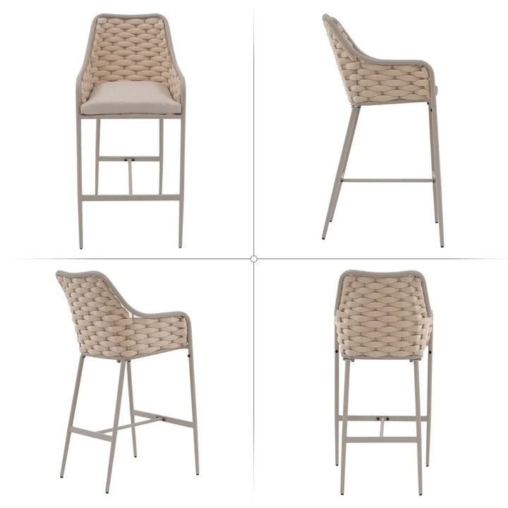 Rika 2-Piece Outdoor Rope Bar Chairs – Stylish Comfort Built to Last