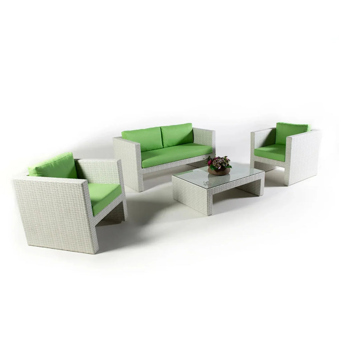 Pilar 4-Piece Outdoor Rattan Wicker Patio Sofa Set