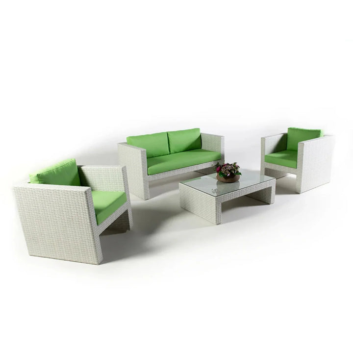 Pilar 4-Piece Outdoor Rattan Wicker Patio Sofa Set
