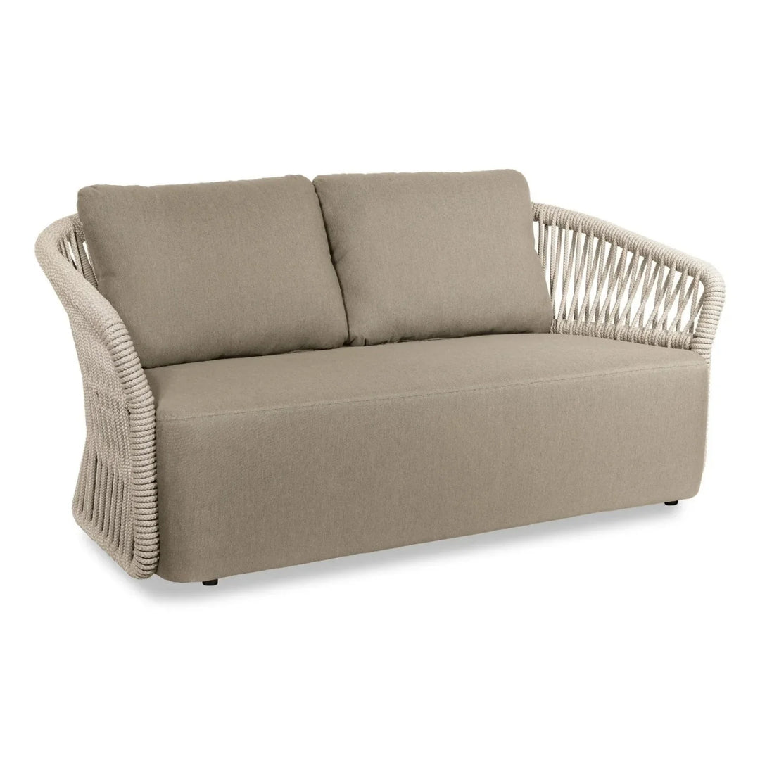 Aurelia 4-Piece Outdoor Braid & Rope Sofa Set (Beige & Dark Cream)