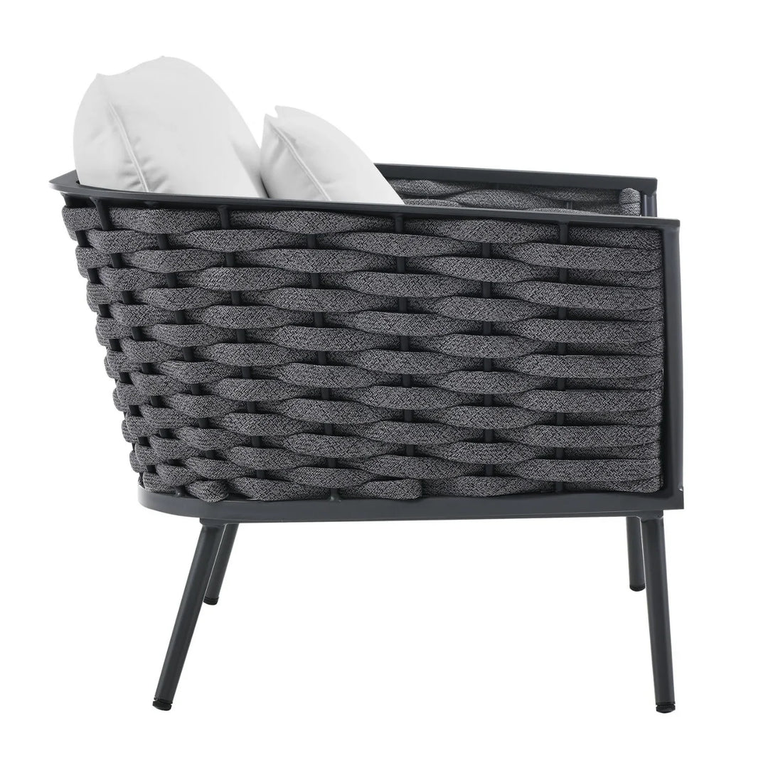 Tomoko 6-Piece Outdoor Rope Sofa Set (Grey & White)