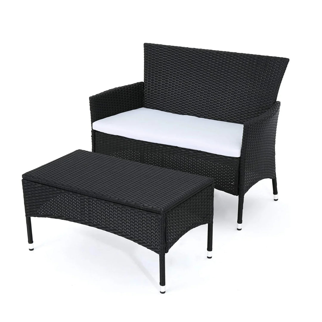 Nova 2-Piece Outdoor Rattan Wicker Loveseat Sofa