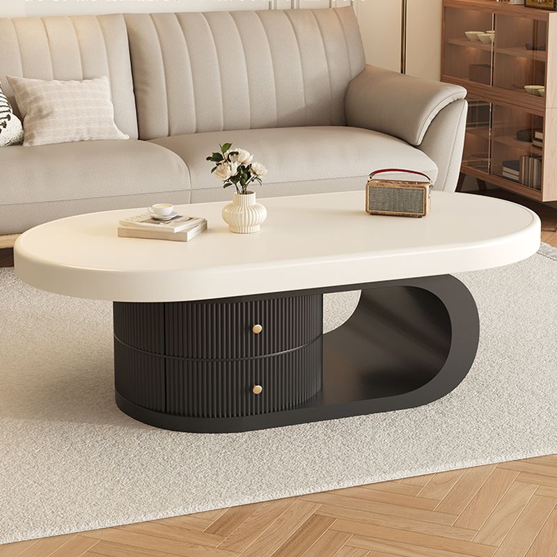 Zoya Coffee Table for Living Room - Black and White Combination for Living Room