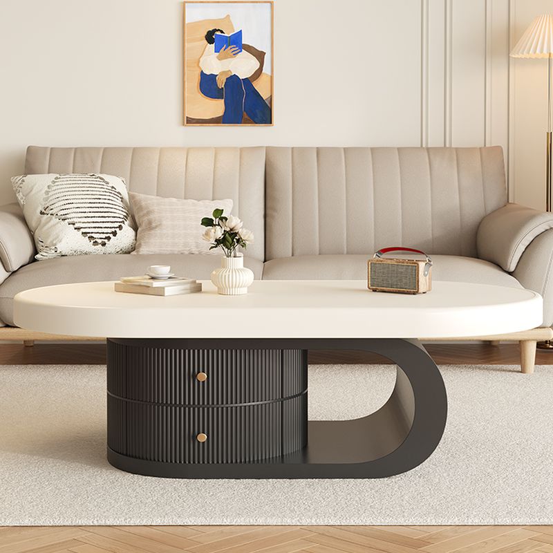 Zoya Coffee Table for Living Room - Black and White Combination for Living Room