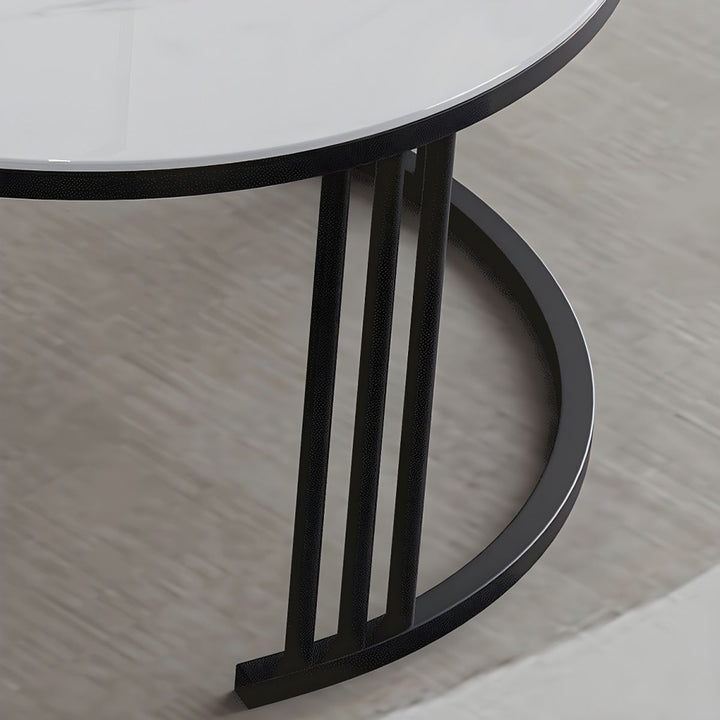 Diana Top Notch Round Nesting Table With Two Drawers