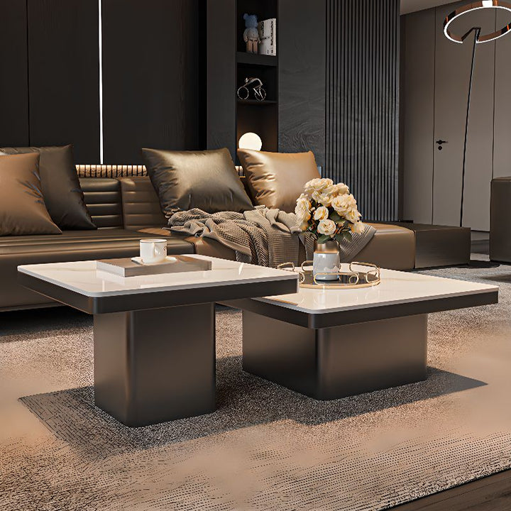 Bhavin Stainless Steel Square Coffee Table Set