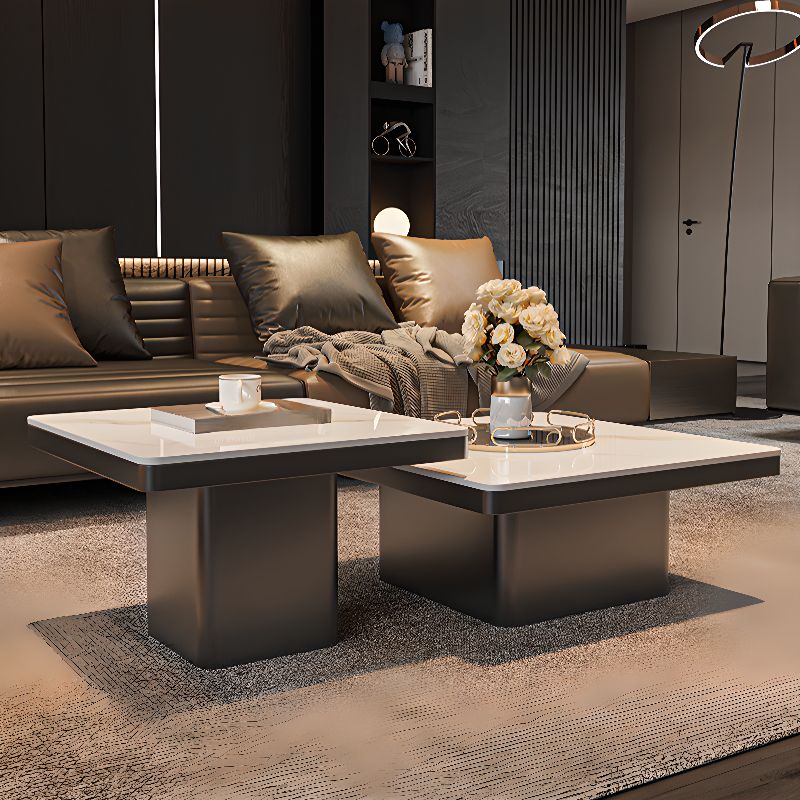 Bhavin Stainless Steel Square Coffee Table Set