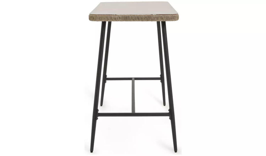 Stas Outdoor Patio Bar Sets 4 Chairs and 1 Table (Light Brown)