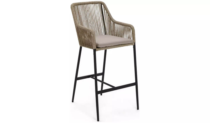 Stas Outdoor Patio Bar Sets 4 Chairs and 1 Table (Light Brown)