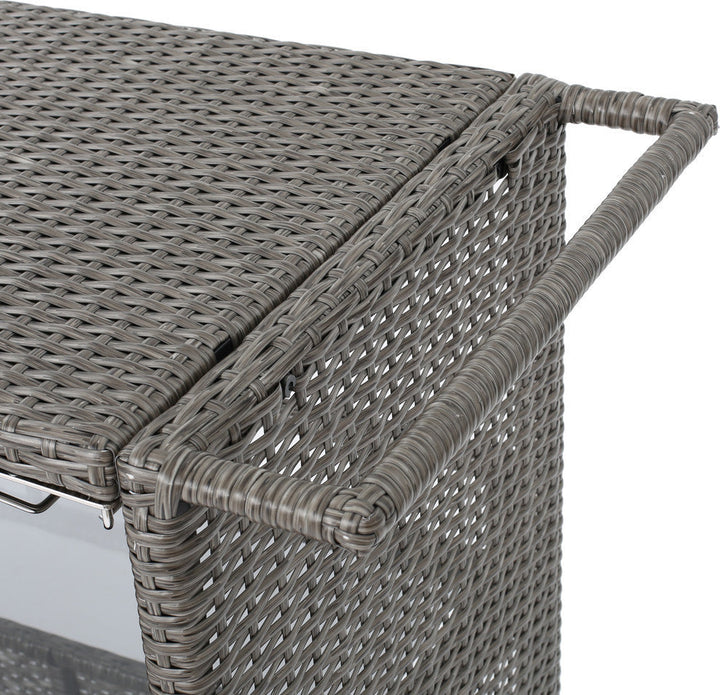 Sasc Outdoor Patio Bar Serving Cart (Grey)