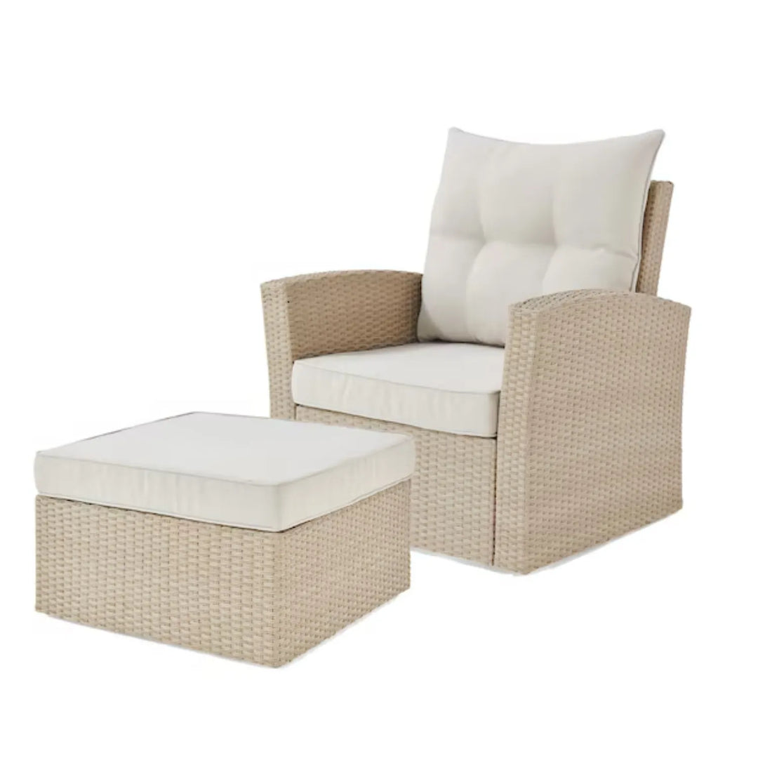 Gisla Outdoor Rattan Wicker 4-Piece Patio Sofa Set