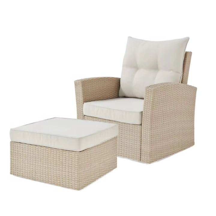 Gisla Outdoor Rattan Wicker 4-Piece Patio Sofa Set