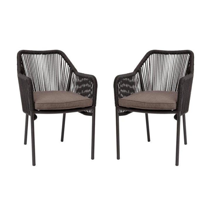 Magnolia 2-Piece Outdoor Rope Patio Dining Chairs