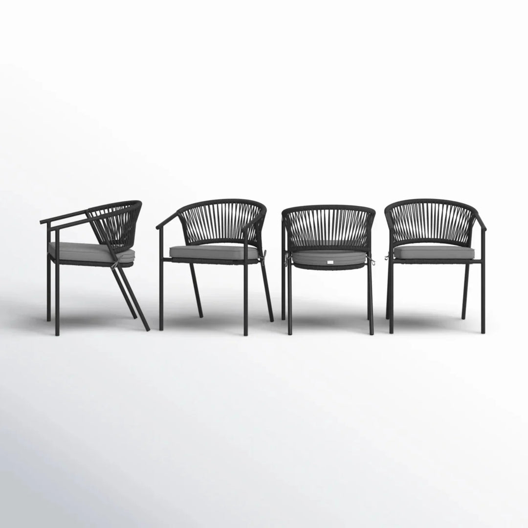Shiori 4-Piece Outdoor Rope Patio Dining Chairs
