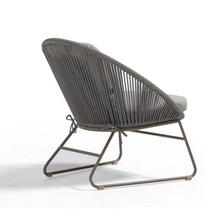 Sawyer Outdoor Rope 4-Piece Patio Sofa Set with Glass Top Tables