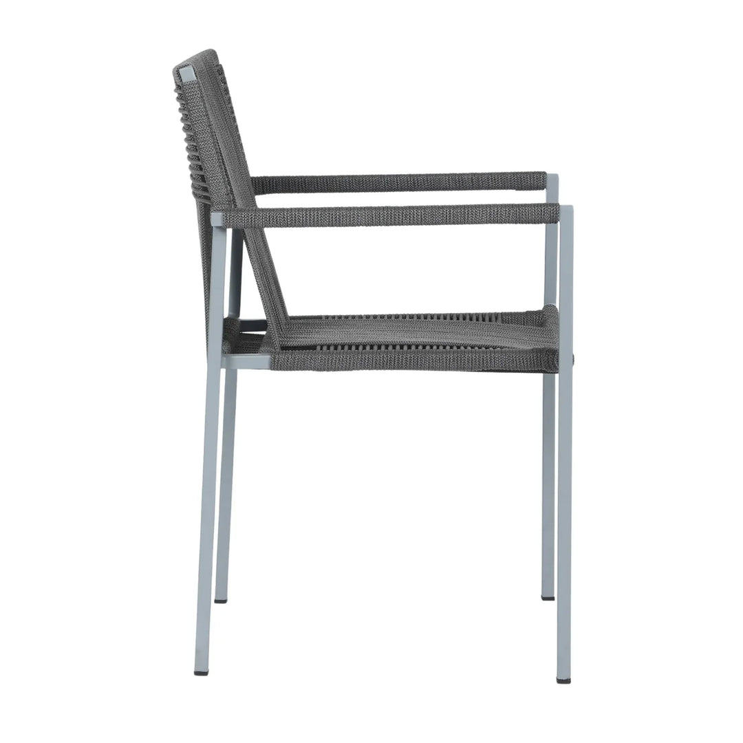 Jovie Outdoor Rope 3-Piece Patio Set (Grey)