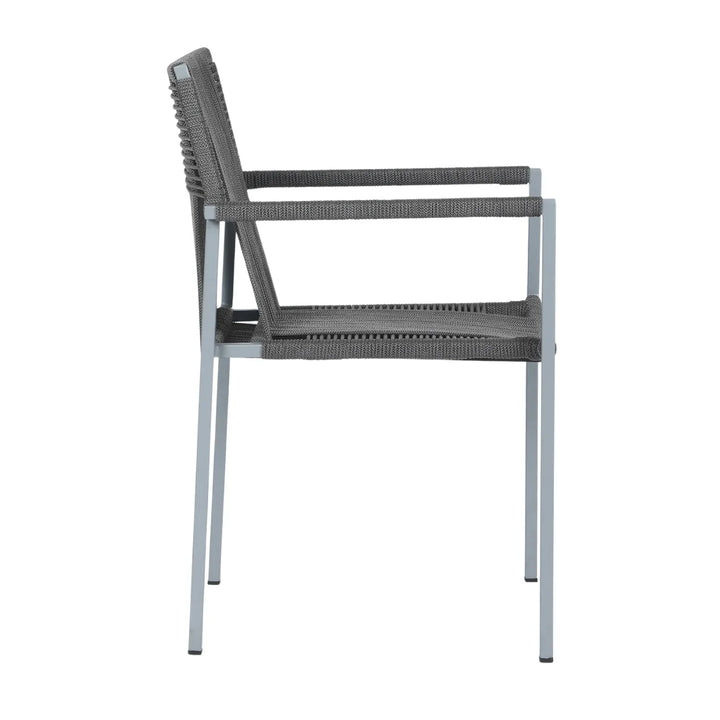 Jovie Outdoor Rope 3-Piece Patio Set (Grey)