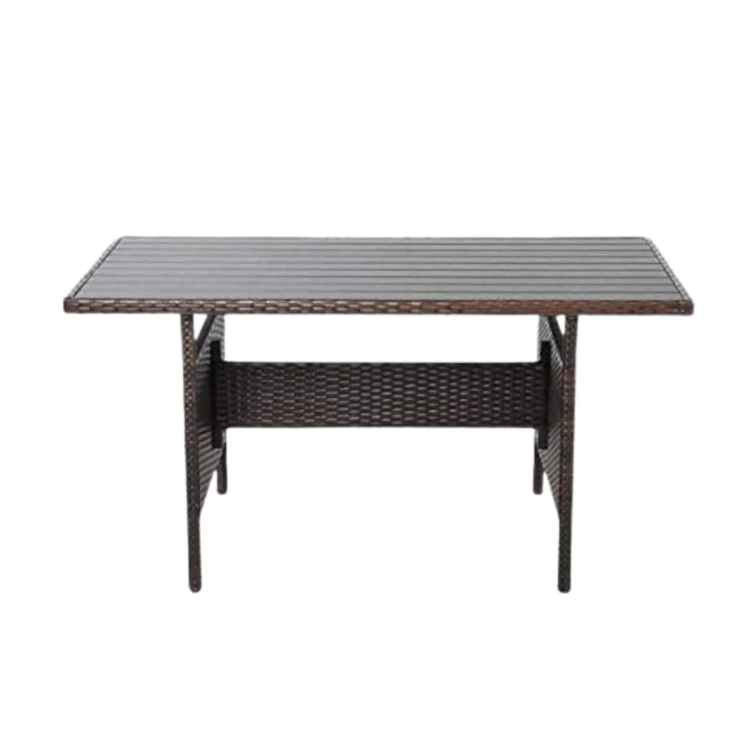 Raffaella 6-Pieces L-Shape Patio Rattan Dining Set