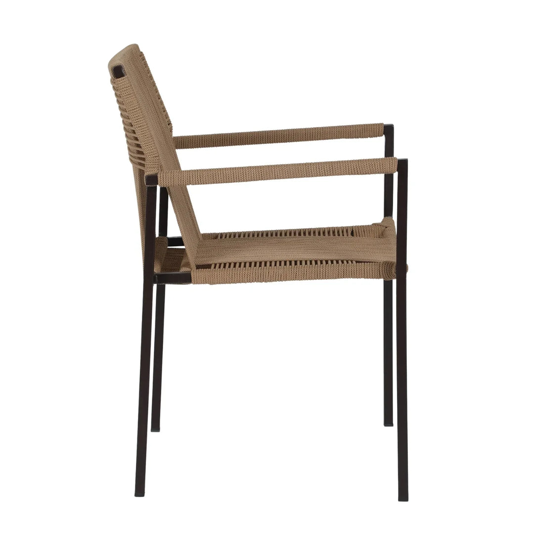 Indigo Outdoor Rope 3-Piece Patio Set (Beige)