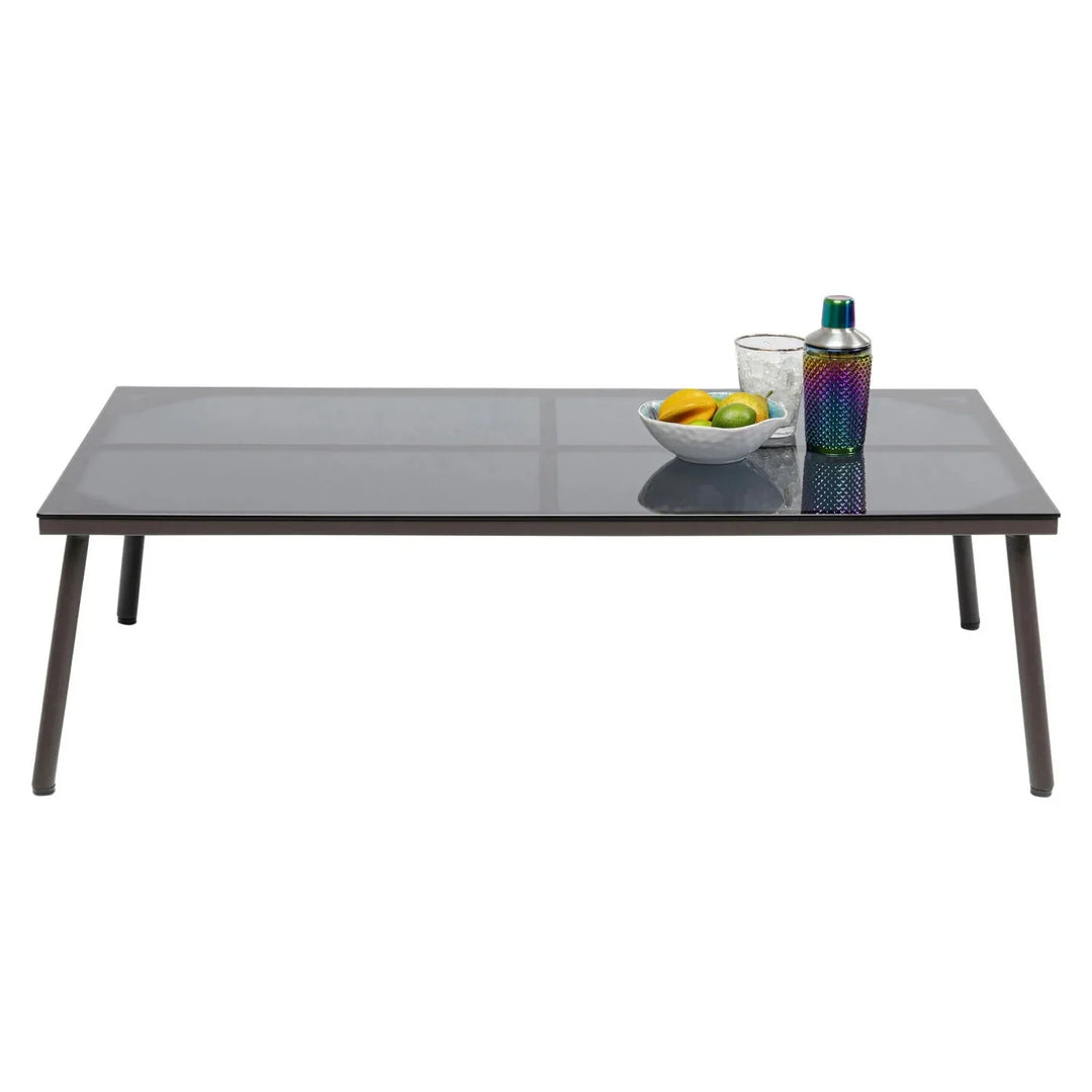 Zariah Outdoor Rope 5-Seater Patio Sofa Set with Glass Top Table (Grey)